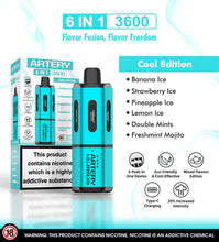 Load image into Gallery viewer, Artery 3600 - 18000 Puff (Multi-flavour) 6 IN 1 Disposable,20mg
