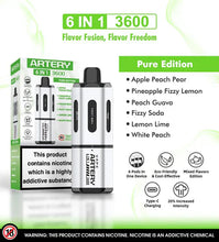 Load image into Gallery viewer, Artery 3600 - 18000 Puff (Multi-flavour) 6 IN 1 Disposable,20mg
