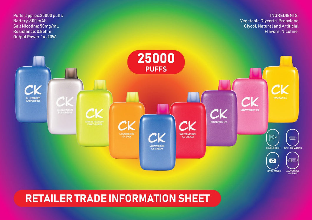 CK 25 000 Puff Disposable Vape 5%