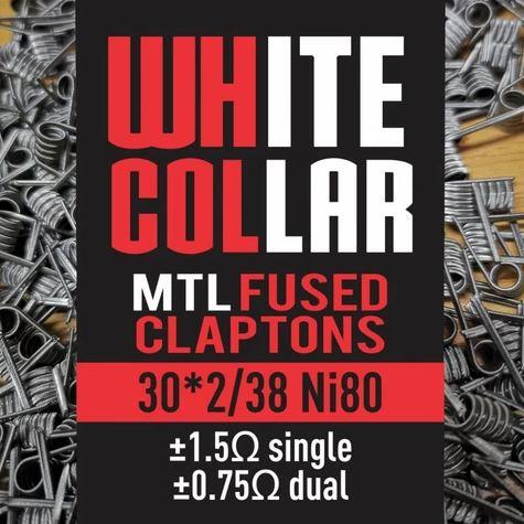 White Collar Coils -  MTL Fused Claptons 0.75 (Red)